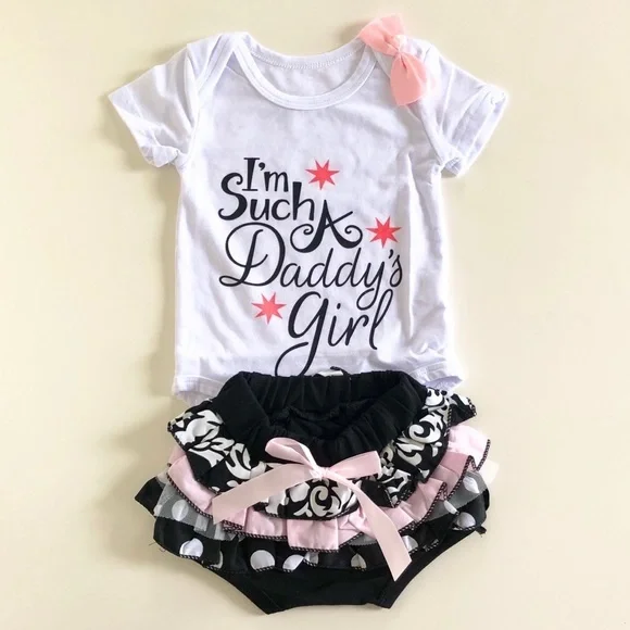 Host Pick 🎉 PatPat Daddy’s Girl One-Piece & Ruffled Bottom Set - Picture 3 of 11